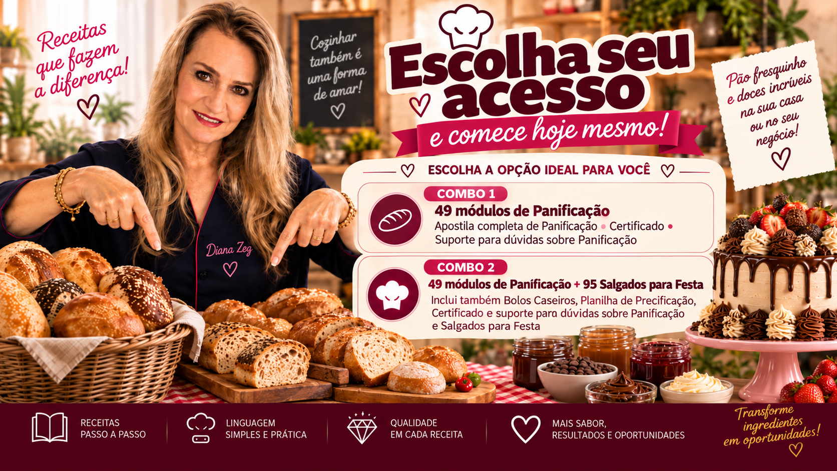 curso panificação e salgados para festa