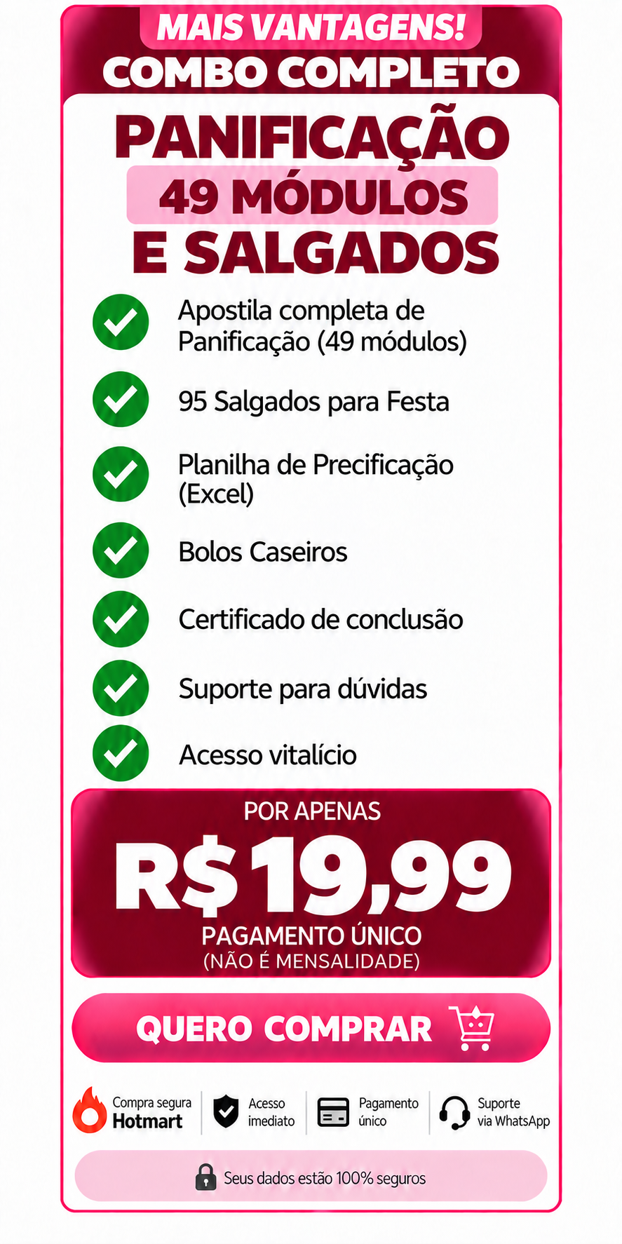 curso panificação e salgados para festa